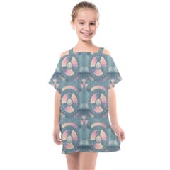 Seamless Pattern Seamless Design Kids  One Piece Chiffon Dress