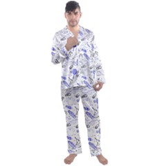 Father s Day Reason Texture Men s Satin Pajamas Long Pants Set