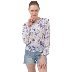 Father s Day Reason Texture Banded Bottom Chiffon Top