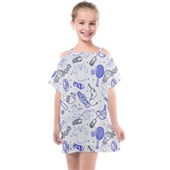 Father s Day Reason Texture Kids  One Piece Chiffon Dress