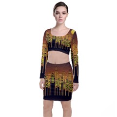 Buildings Skyscrapers City Top And Skirt Sets by Pakrebo