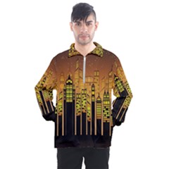 Buildings Skyscrapers City Men s Half Zip Pullover