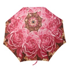 Roses Noble Roses Romantic Pink Folding Umbrellas by Pakrebo