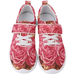 Roses Noble Roses Romantic Pink Men s Velcro Strap Shoes by Pakrebo