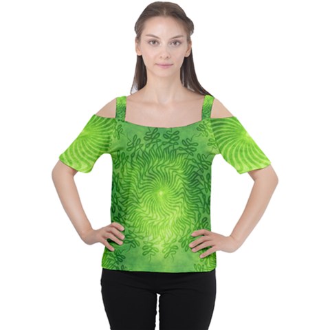 Pagan Mandala Seamless Tileable Cutout Shoulder Tee by Pakrebo