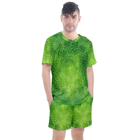 Pagan Mandala Seamless Tileable Men s Mesh Tee And Shorts Set by Pakrebo