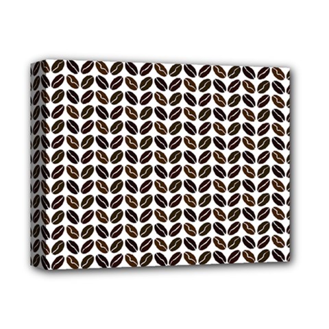 Coffee Beans Pattern Illustrator Deluxe Canvas 14  X 11  (stretched) by Pakrebo