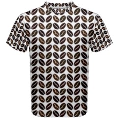 Coffee Beans Pattern Illustrator Men s Cotton Tee by Pakrebo