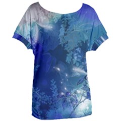 Wonderful Elegant Floral Design Women s Oversized Tee by FantasyWorld7