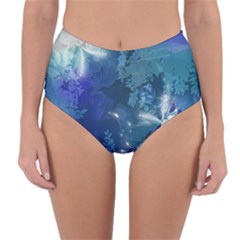 Wonderful Elegant Floral Design Reversible High-waist Bikini Bottoms by FantasyWorld7