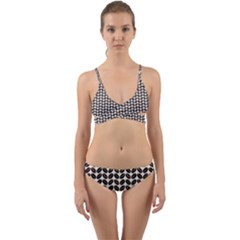 Coffee Beans Pattern Illustrator Wrap Around Bikini Set by Pakrebo