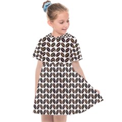 Coffee Beans Pattern Illustrator Kids  Sailor Dress by Pakrebo