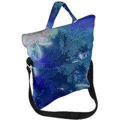 Wonderful Elegant Floral Design Fold Over Handle Tote Bag by FantasyWorld7