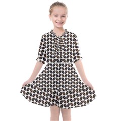 Coffee Beans Pattern Illustrator Kids  All Frills Chiffon Dress by Pakrebo