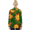 Flower Pattern Floral Non Seamless Womens Long Sleeve Shirt View2