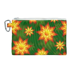 Flower Pattern Floral Non Seamless Canvas Cosmetic Bag (large) by Pakrebo