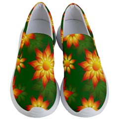 Flower Pattern Floral Non Seamless Women s Lightweight Slip Ons by Pakrebo