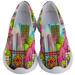 Zen Garden Japanese Nature Garden Kids  Lightweight Slip Ons by Pakrebo