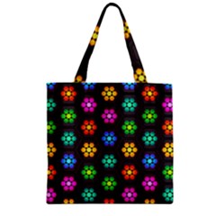 Pattern Background Colorful Design Zipper Grocery Tote Bag by Pakrebo