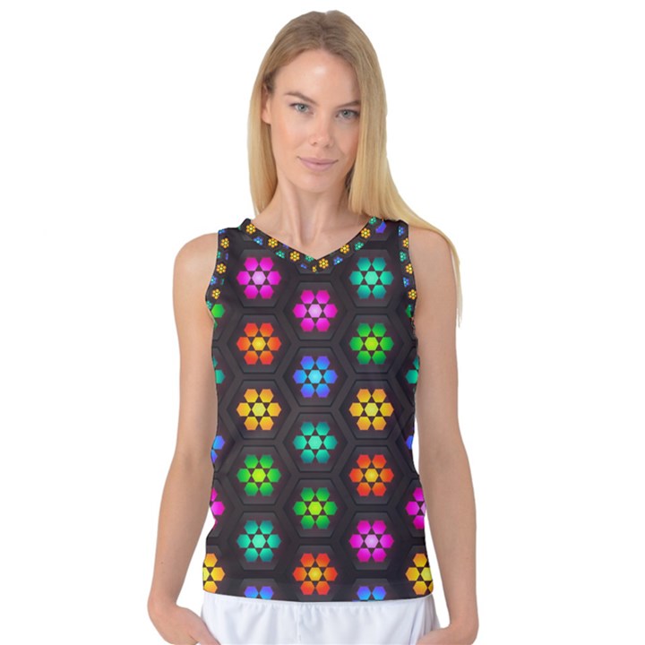 Pattern Background Colorful Design Women s Basketball Tank Top