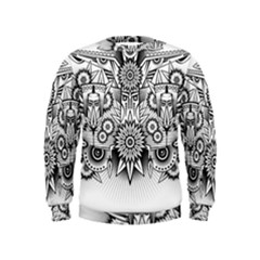 Forest Patrol Tribal Abstract Kids  Sweatshirt by Pakrebo