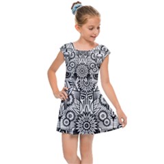 Forest Patrol Tribal Abstract Kids  Cap Sleeve Dress by Pakrebo