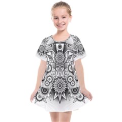 Forest Patrol Tribal Abstract Kids  Smock Dress by Pakrebo