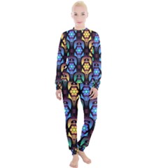 Pattern Background Bright Blue Women s Lounge Set