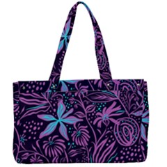 Stamping Pattern Leaves Drawing Canvas Work Bag by Pakrebo