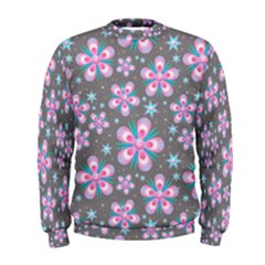 Seamless Pattern Flowers Pink Men s Sweatshirt by Pakrebo