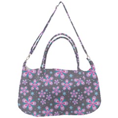 Seamless Pattern Flowers Pink Removal Strap Handbag by Pakrebo