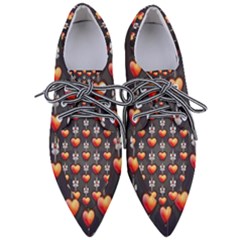 Love Heart Background Pointed Oxford Shoes by Pakrebo