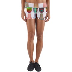 Evil Eye Protection Charm Colorful Yoga Shorts by Pakrebo