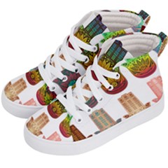 Evil Eye Protection Charm Colorful Kids  Hi-top Skate Sneakers by Pakrebo