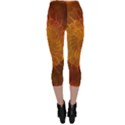 Orange Warm Hues Fractal Chaos Capri Leggings  View2