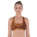 Orange Warm Hues Fractal Chaos Cross Back Sports Bra View1