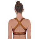 Orange Warm Hues Fractal Chaos Cross Back Sports Bra View2