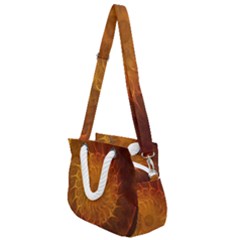 Orange Warm Hues Fractal Chaos Rope Handles Shoulder Strap Bag