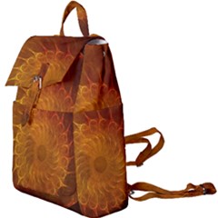 Orange Warm Hues Fractal Chaos Buckle Everyday Backpack by Pakrebo