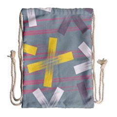 Background Abstract Non Seamless Drawstring Bag (large)