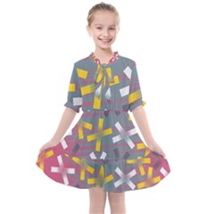 Background Abstract Non Seamless Kids  All Frills Chiffon Dress by Pakrebo