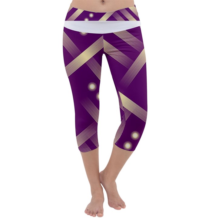 Background Non Seamless Pattern Capri Yoga Leggings