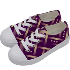 Background Non Seamless Pattern Kids  Low Top Canvas Sneakers