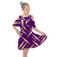 Background Non Seamless Pattern Kids  Shoulder Cutout Chiffon Dress by Pakrebo