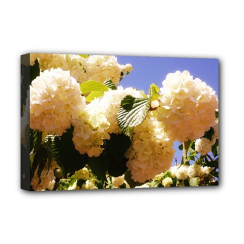 Yellow Snowball Branch Deluxe Canvas 18  X 12  (stretched) by okhismakingart