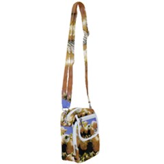 Yellow Snowball Branch Shoulder Strap Belt Bag by okhismakingart