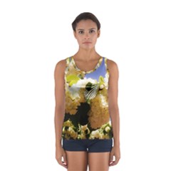 Yellow Snowball Branch Sport Tank Top  by okhismakingart