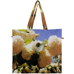 Yellow Snowball Branch Canvas Travel Bag by okhismakingart