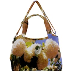 Yellow Snowball Branch Double Compartment Shoulder Bag by okhismakingart