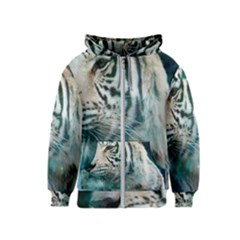 White Tiger Kids  Zipper Hoodie by snowwhitegirl